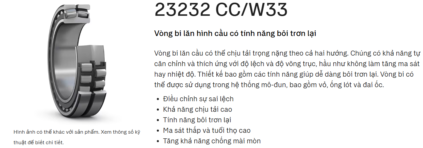 23232 CC/W33 SKF – CỬA HÀNG THIẾT BỊ CÔNG NGHIỆP VB-60